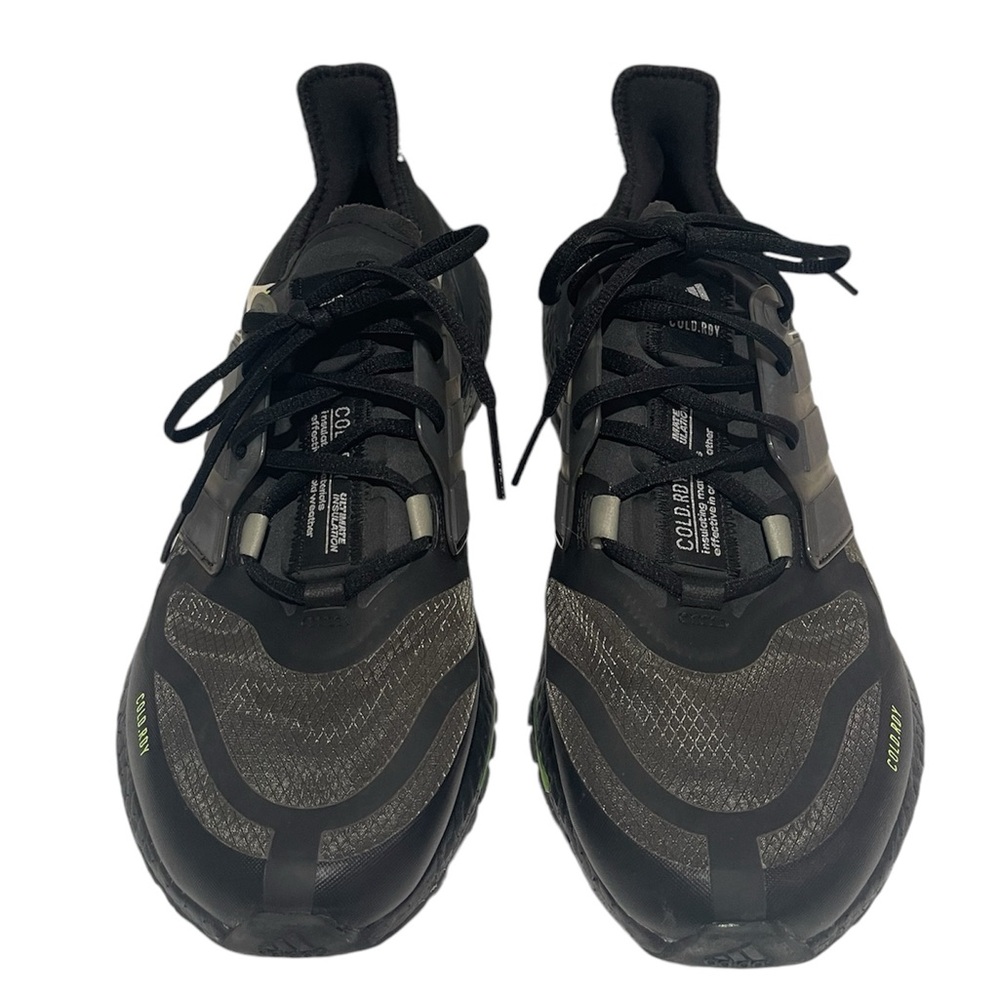Adidas Mens COLD. RDY ULTRABOOST Running Shoes. Size 9.5 Color Black With Green